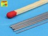 Aber SR05 Steel round rods 0,5mm length 250mm x12 pcs.